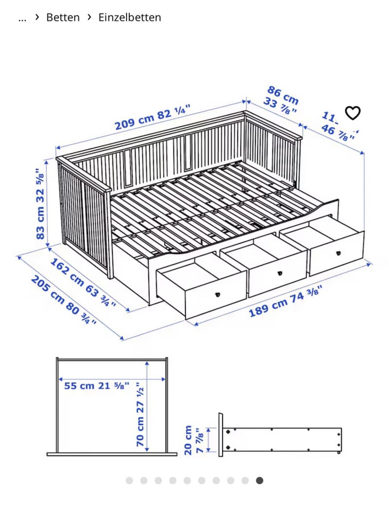 Bett von IKEA inkl. 2 Matratzen