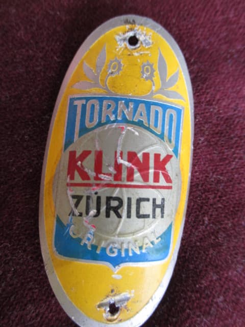 Tornado Original Velo Steuerkopf CH Schild Emblem