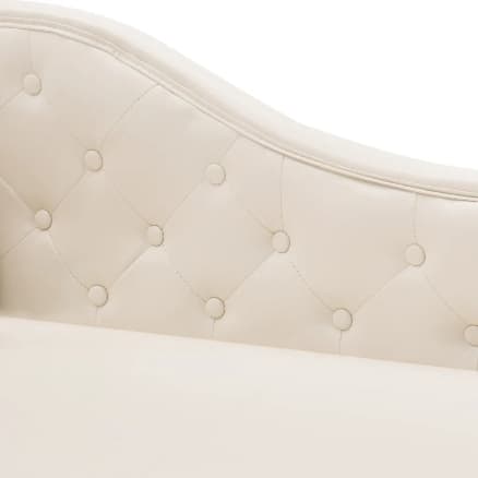 9960783 Chaiselounge Kunstleder Cremeweiß