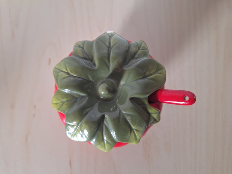 Zucker Schüssel Erdbeere mit Deckel und Löffel