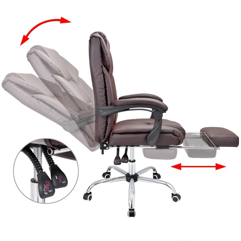 88105086 Premium Chefsessel mit Fußteil braun