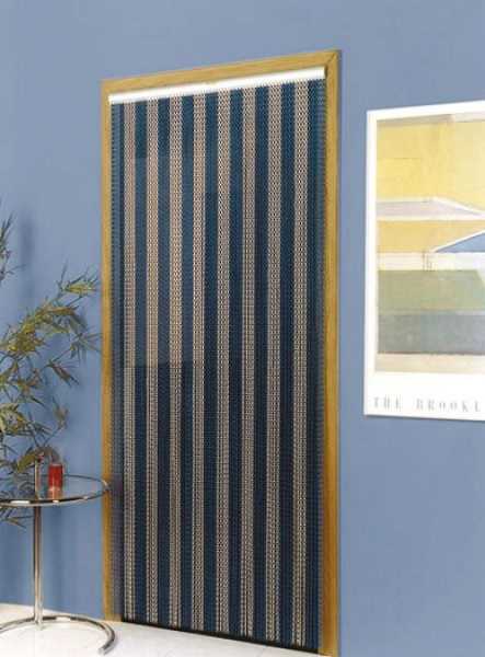 Kettenvorhang aus eloxiertem Aluminium, gestreift
