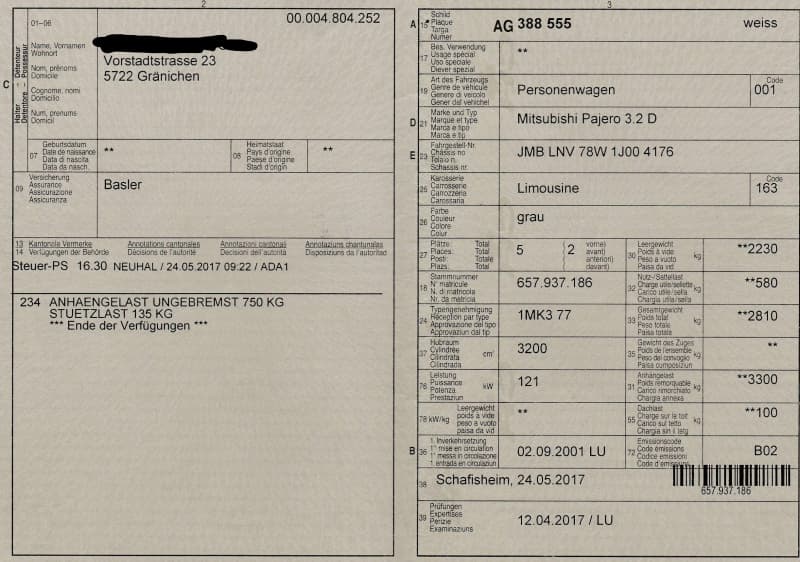 MITSUBISHI PAJERO 3.2D, Diesel, mit Anhängerkupplung