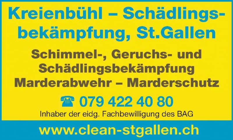 Mäusebekämpfung und Rattenbekämpfung. Ostschweiz - Liechtenstein.