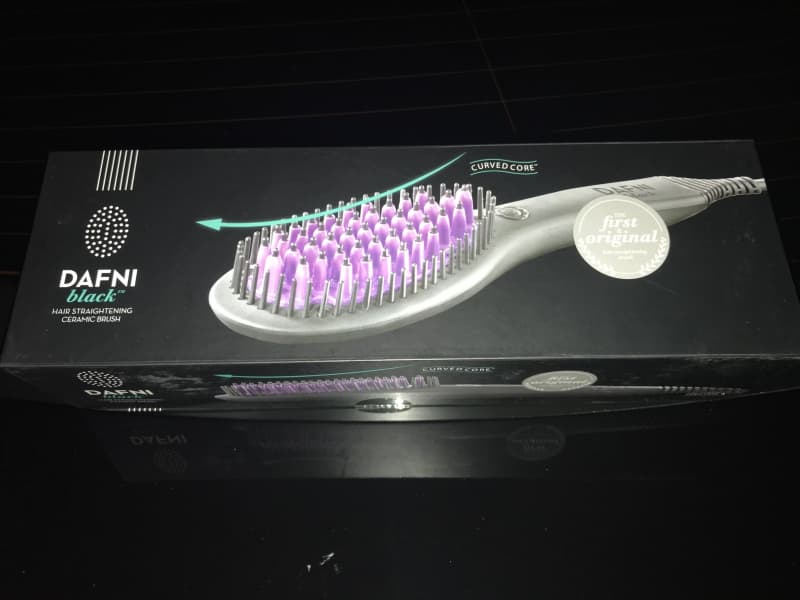 Dafni Original Hair Straightening Ceramic Brush Black