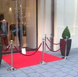 Absperrpfosten Leitsystem Absperrband Absperrkordel Kordel rot