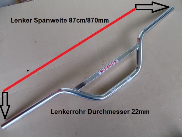 Verchromter Mofa Piaggio Lenker