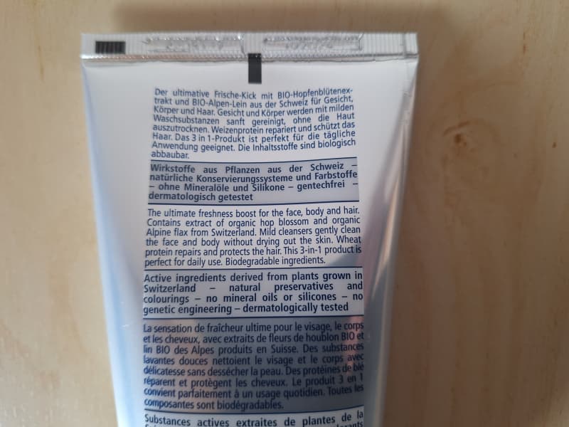 BIOKOSMA MEN 3 in 1 Shower Gel, Shampoo & Face Wash 200ml NEU OVP