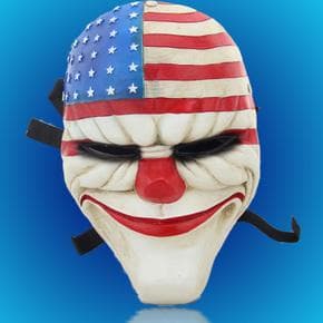 Payday Maske USA Clown Bankräuber Dallas Fasnacht Halloween