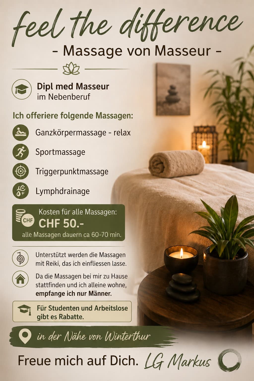 Massage von Masseur