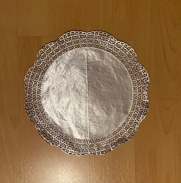 Silbriges Mandala mit glitzerschimmer Nr. 1