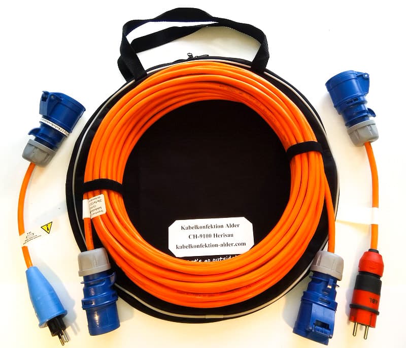 Campingkabel - Set 3-teilig 25 Meter