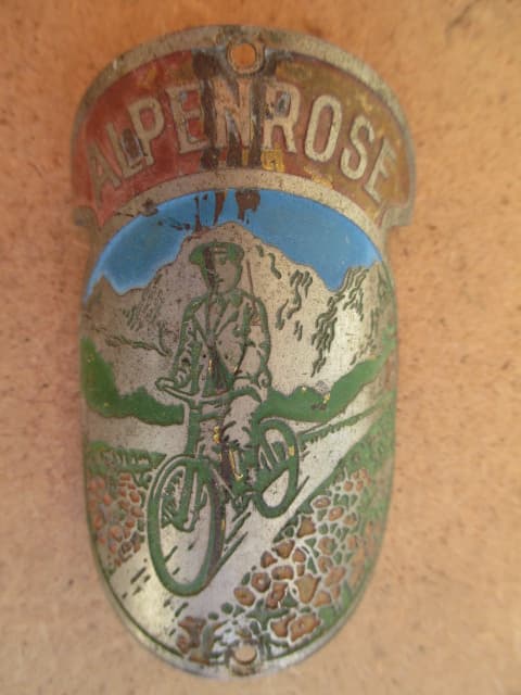 Alpenrose Rad Steuerkopf CH Schild Emblem