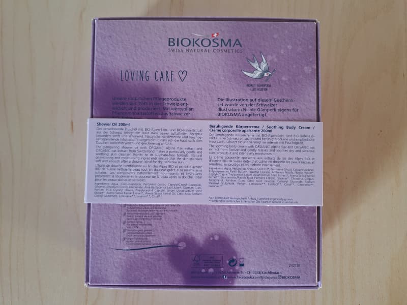 BIOKOSMA Geschenkset BIO-Alpen-Lein - BIO-Hafer, NEU & OVP