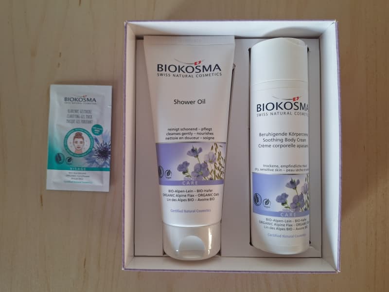 BIOKOSMA Geschenkset BIO-Alpen-Lein - BIO-Hafer, NEU & OVP