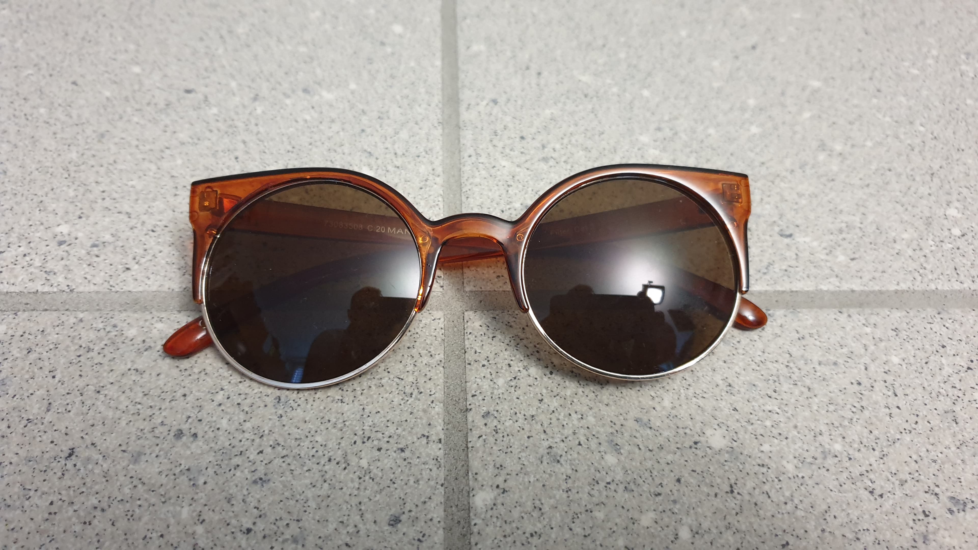 Sonnenbrille braun rund für Damen