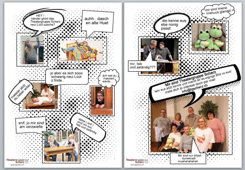 Theatergruppe Scherz sucht genau dich !