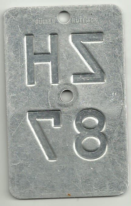 Velo Nr. ZH 1987