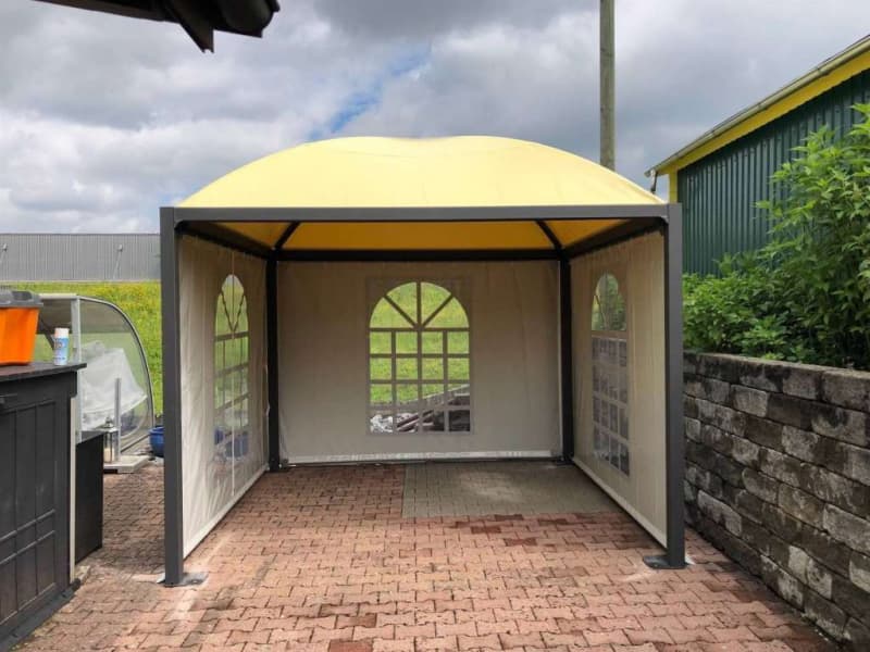 Gartenzelt-Pavillon mit Wasserrinne 4x4m