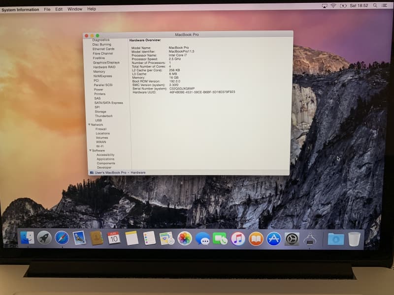 MacBook Pro Retina 15" Mid 2015