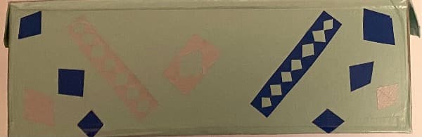 Silberblaue Deko Box mit Scherenschnitt