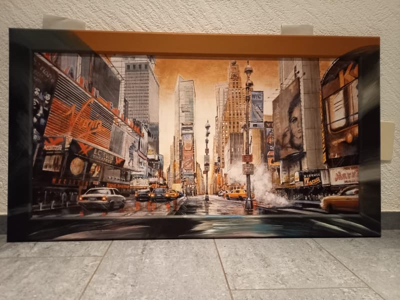 Leinwand USA Stadt Bild mit Rahmen 112x62cm