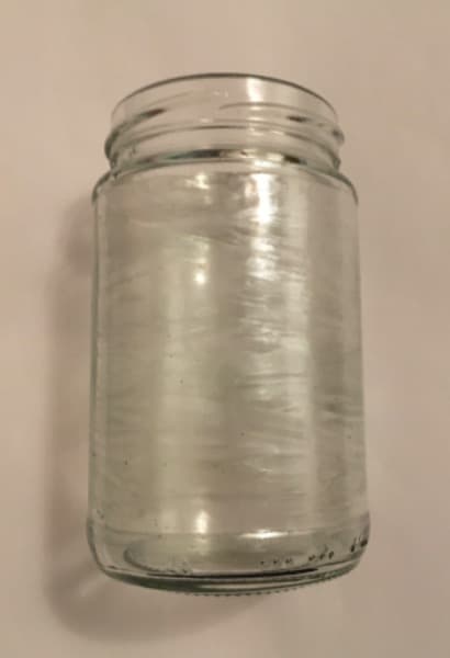 Glasvase graufarbig
