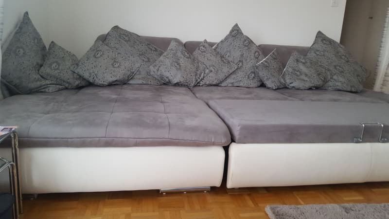 Neuwertiges schönes Bettsofa inkl. Tisch und Teppich