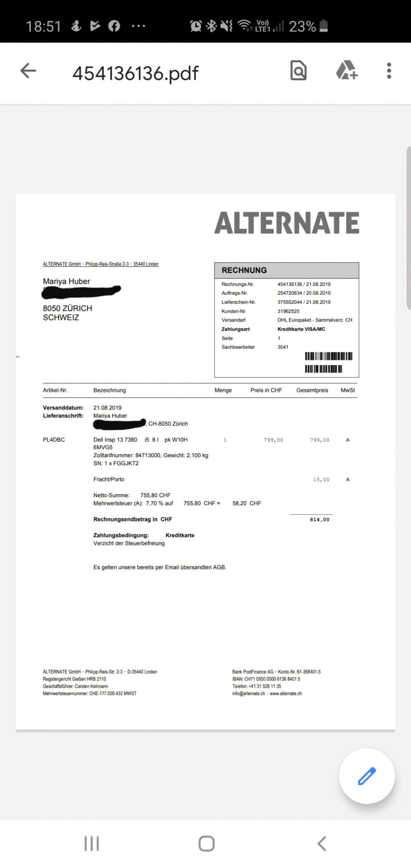 Dell Inspiron 13 7380-2188, Notebook (GANZ NEU!)