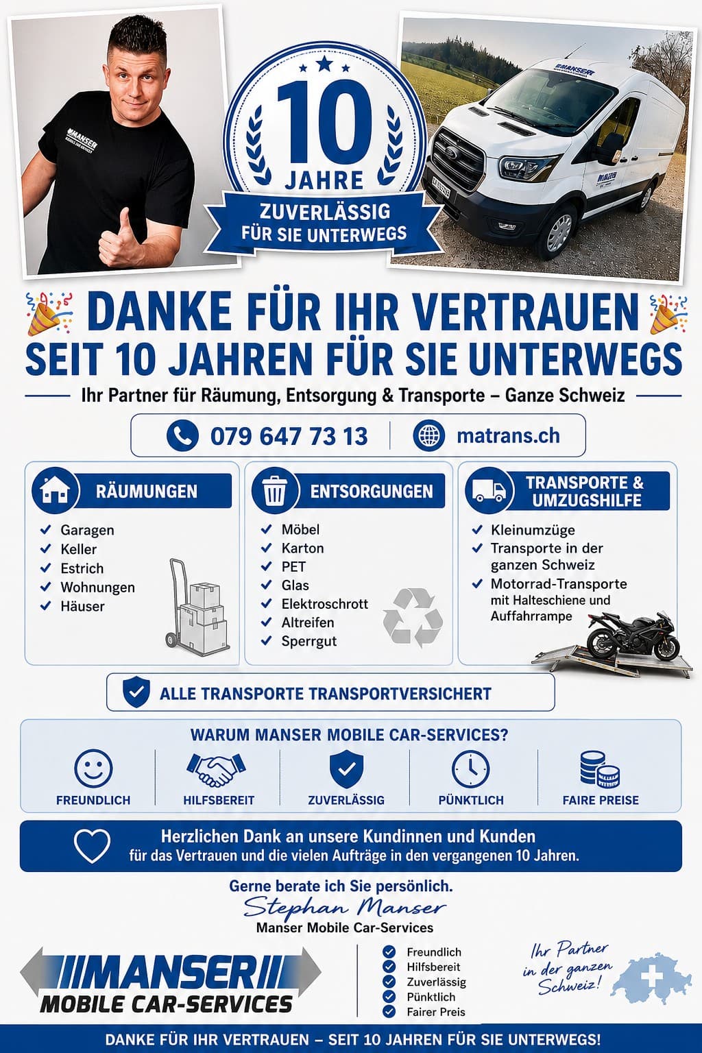 Aufräumen , Entrümpeln , Entsorgen ? Transportieren ? 079 647 73 13 (Ganze CH)