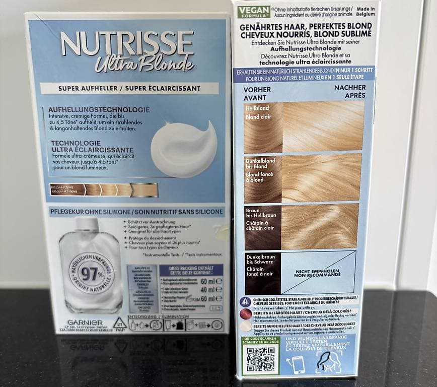 2× Garnier Nutrisse Ultra Blonde 100 (Blondierung)