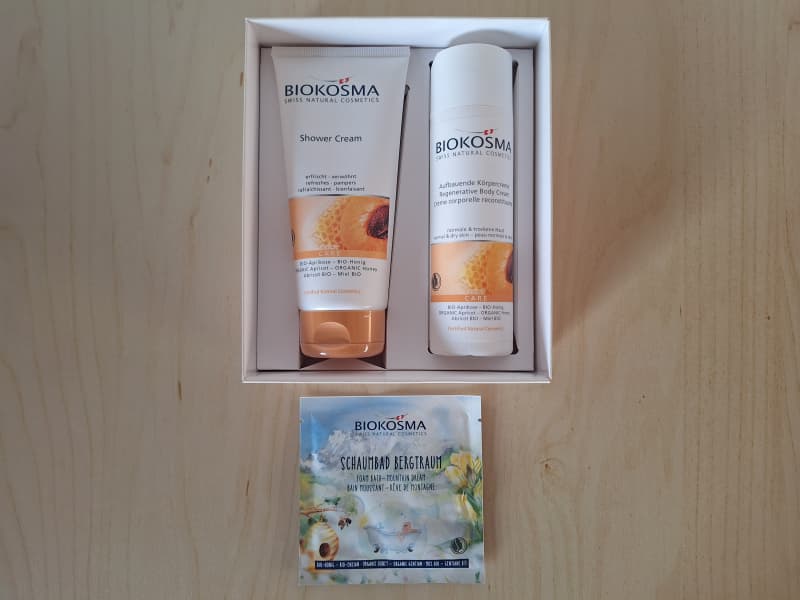 BIOKOSMA Geschenkset Aprikose Honig - BIO + EXTRA, Neu & OVP