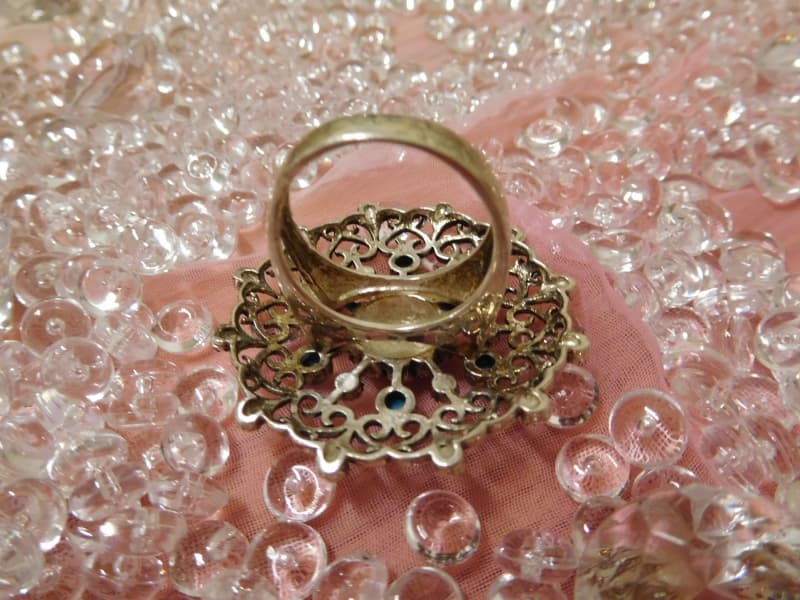 ring sterling silber 925,mit markazit und türkis,nickelfrei.