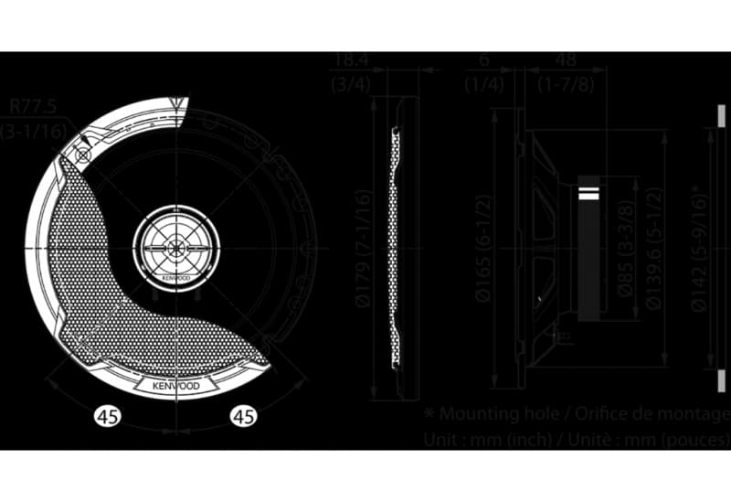 Lautsprecher b17 cm 2 Weg Neu Kenwood Car Autohifi
