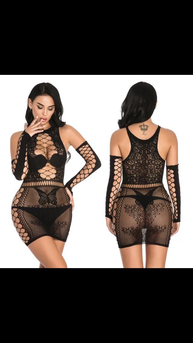 Netzkleidchen mit String