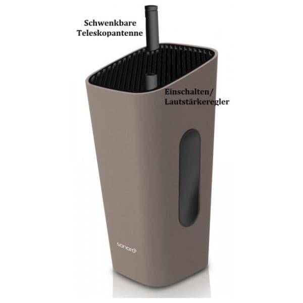 cuboGo Sonoro Portable Radio design cofee Braun Neu