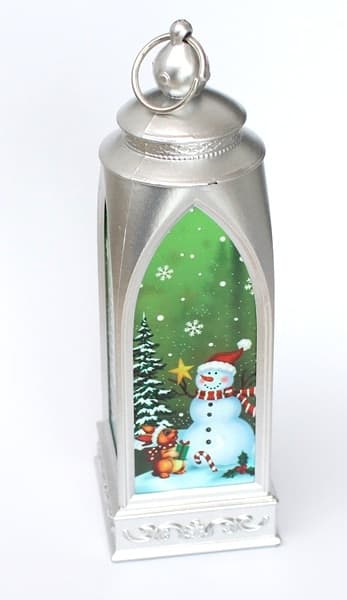 Laterne mit Wintermotiven