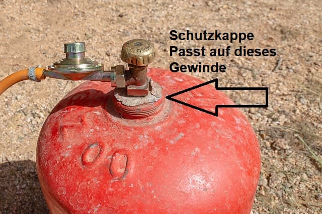 Propan Gasflaschen Schutzkappe Gasflaschen Schutzkappe zum Schrauben.Für die R