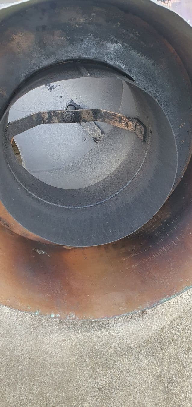 Kupfer "John", Dreh-Kaminhut, Johnshut, RZ30/45, 70er Jahre