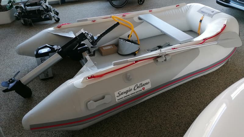 Schlauchboot Suzuki Sergio Cellano SC-265 KIB mit Elektromotor