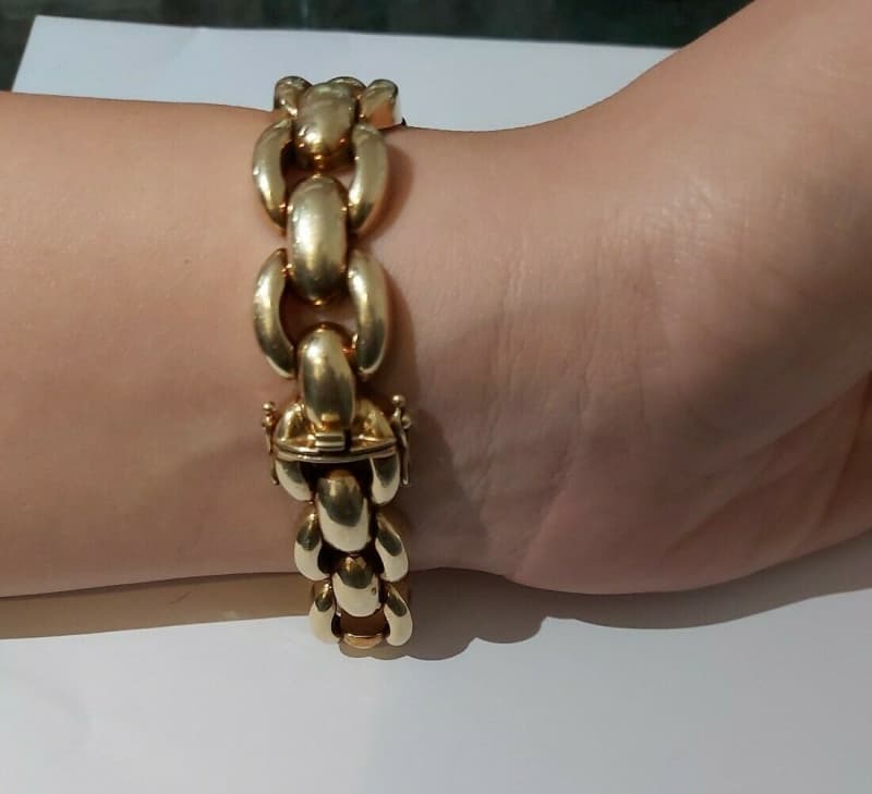 Goldarmband Gold 585 14k Massiv ca.19,5cm 33-34 g