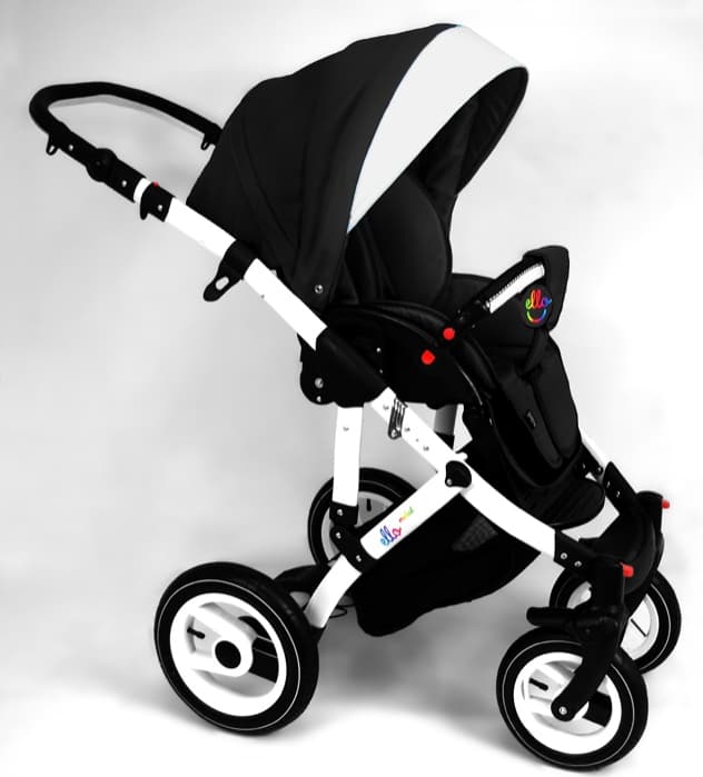 Travel-System "ELLO" schwarz mit Babyschale Gr.0, FABRIKNEU