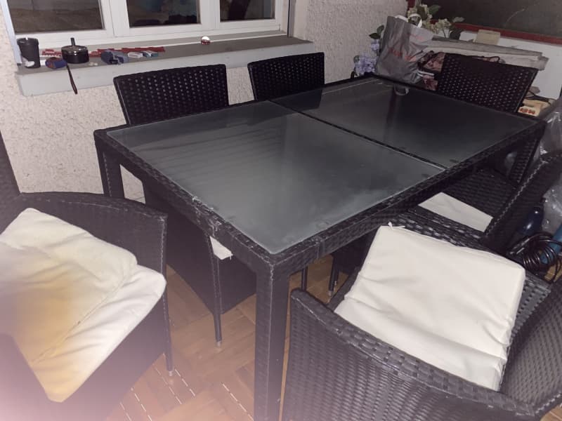 Rathan Garten Tisch mit Stühle