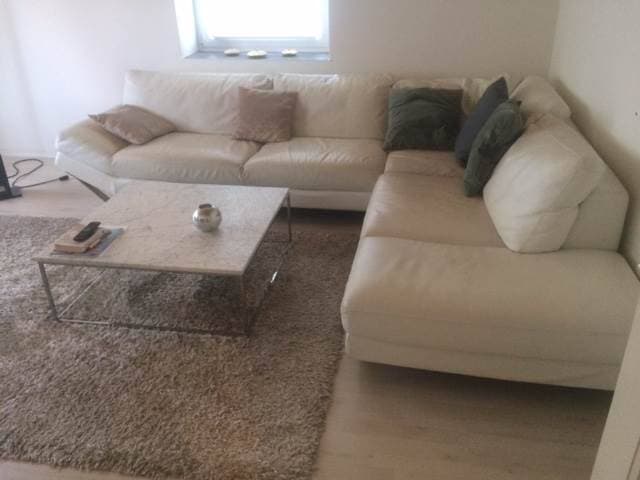 Weisses Ledersofa "Natuzzi"