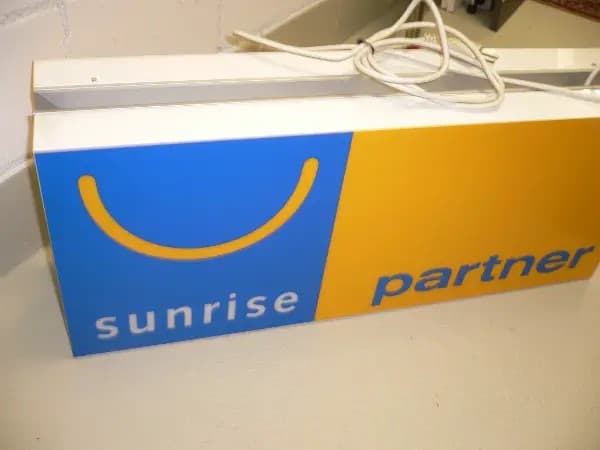 Reklame Leuchte Sunrise Neu