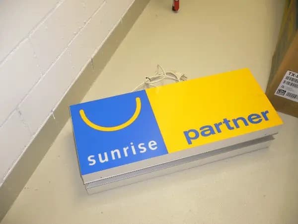 Reklame Leuchte Sunrise Neu