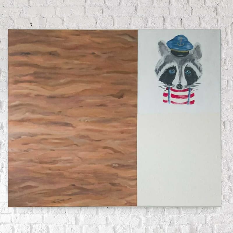 Gemälde 'Captain Raccoon'