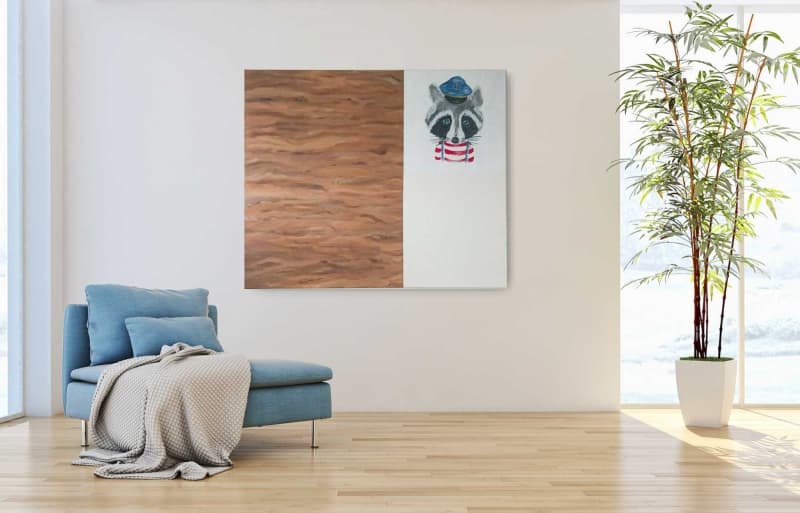 Gemälde 'Captain Raccoon'