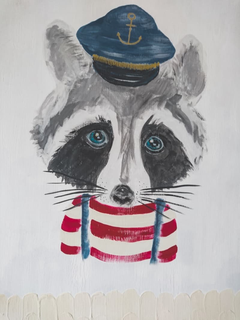 Gemälde 'Captain Raccoon'