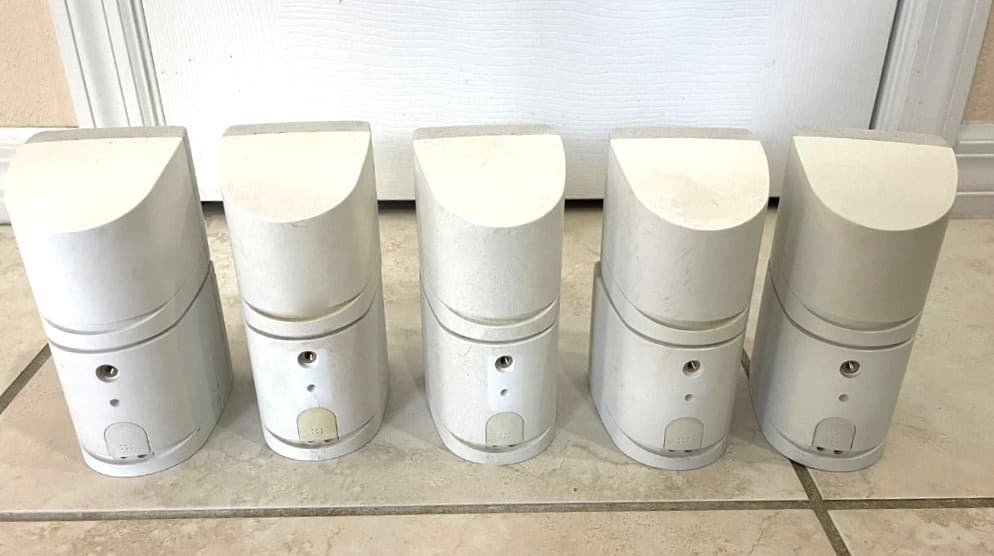 Bose Doppel-Cube Lautsprecher 5 Stück, weiss mit Halterung
